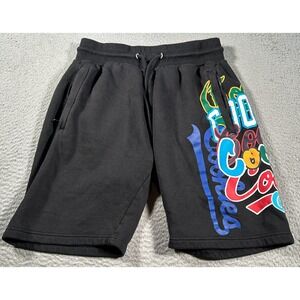 Cookies Sweat Shorts Mens Medium Black Graphic Logo Drawstring Skater Grunge